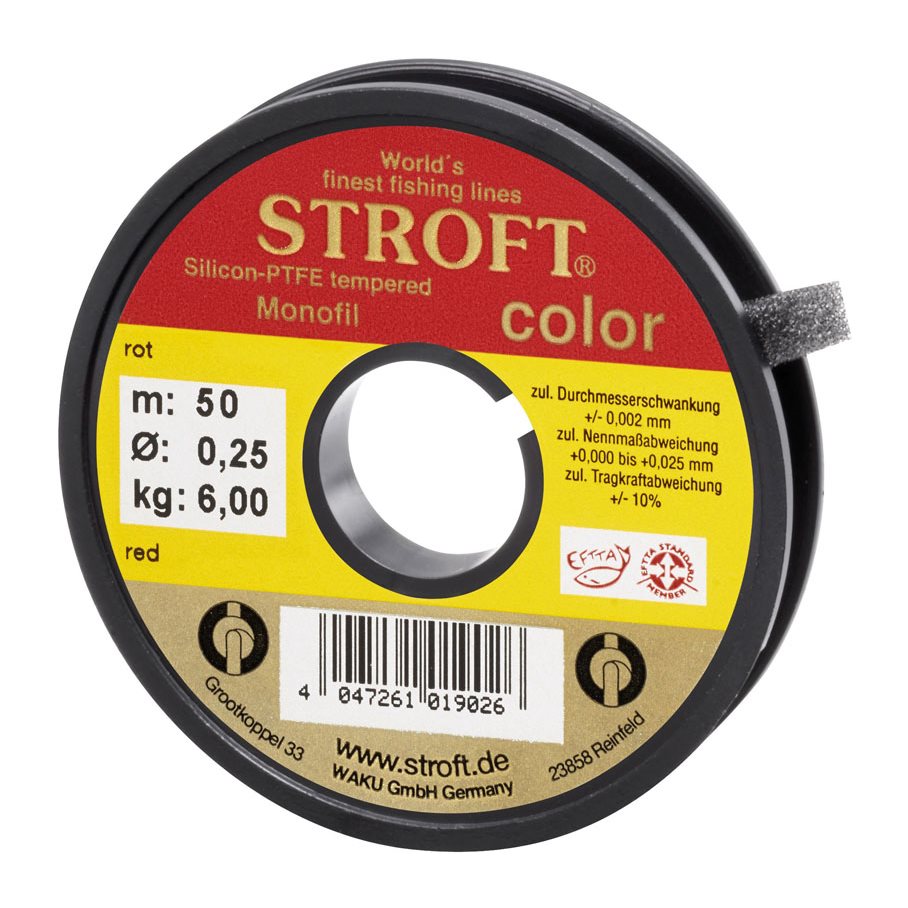 Nylonlina 50 m RÖD RÖD / 0,16 MM