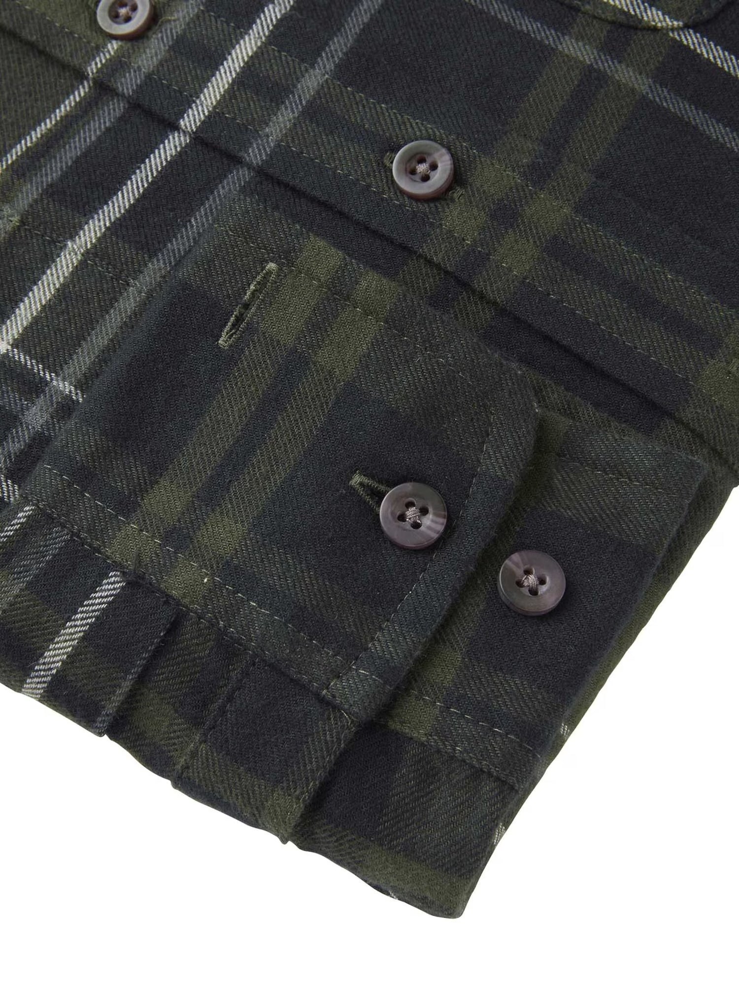 Heron Flannel Shirt Women OCTOBER GREEN CHECKED / 36