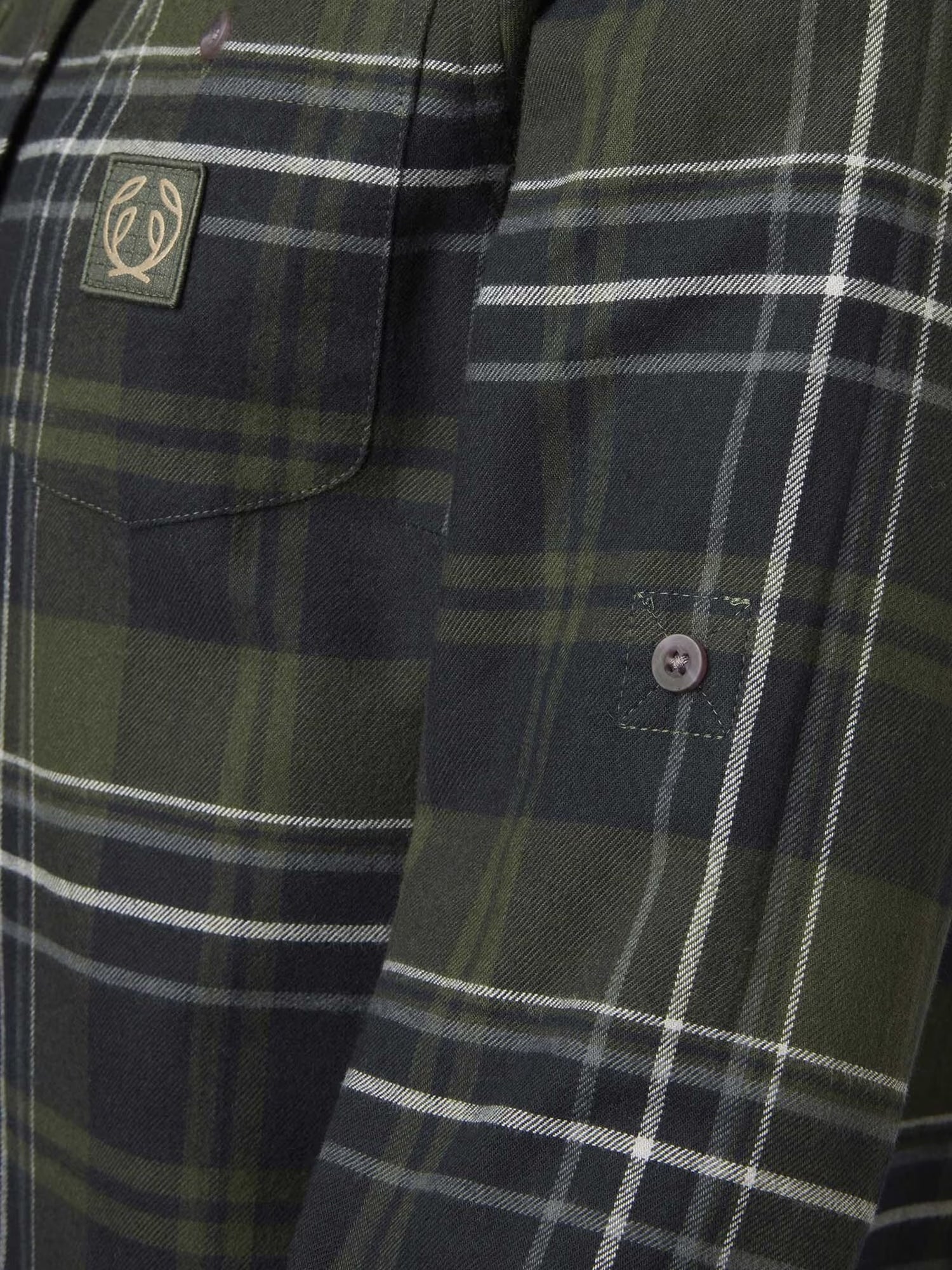 Heron Flannel Shirt Women OCTOBER GREEN CHECKED / 42