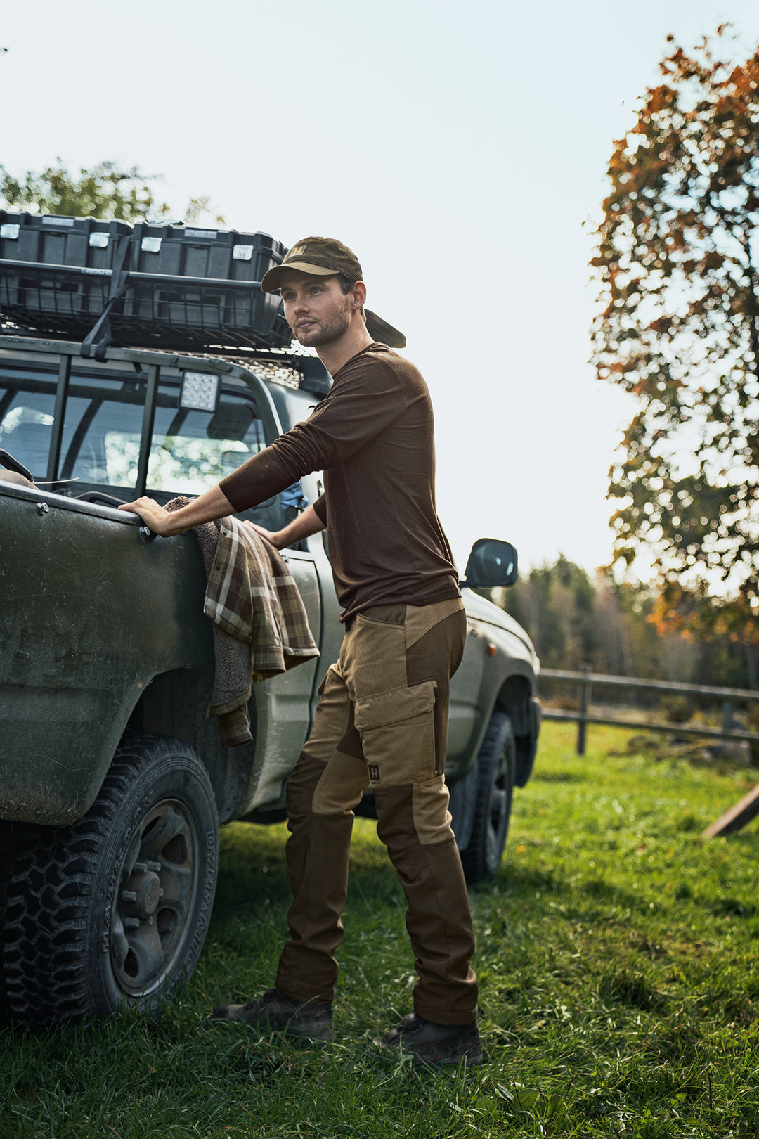 Scandinavian byxor DARK ANTIQUE BRONZE/WILLOW GREEN / 52/32