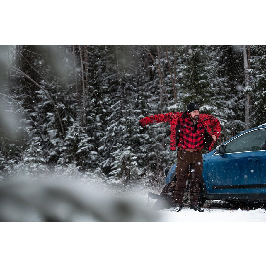 Jämtland Pixel Jacka RÖD/SVART / XXL