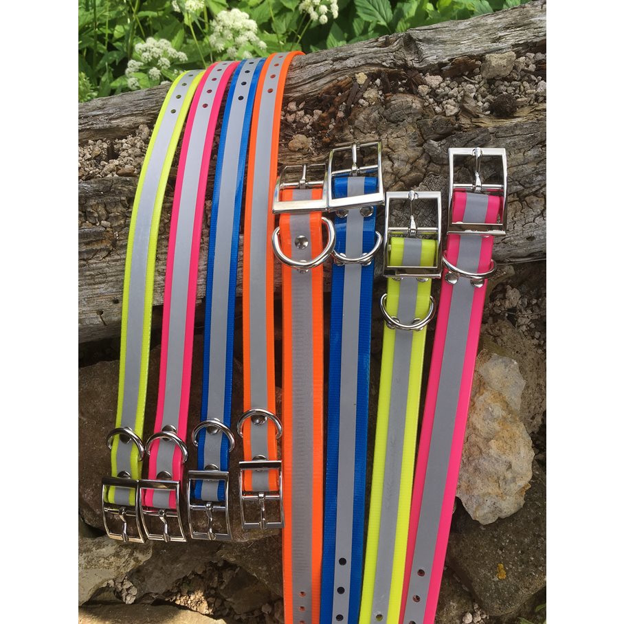 Halsband med reflex till DC-50, T5Mini, Wehunt. ORANGE / 25 MM