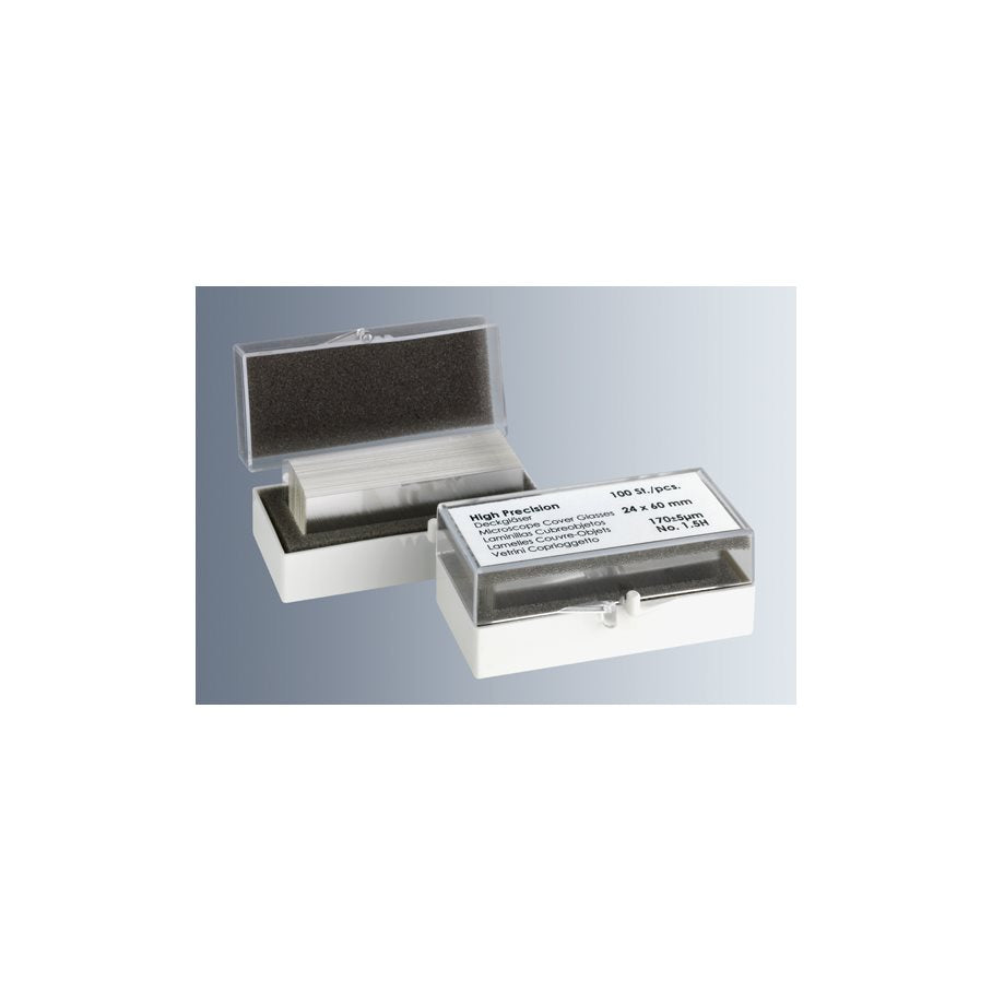 Täckglas, precision +/- 0,5 um, tjocklek 1,5H STORLEK 24X60 MM & ANTAL 1000 ST