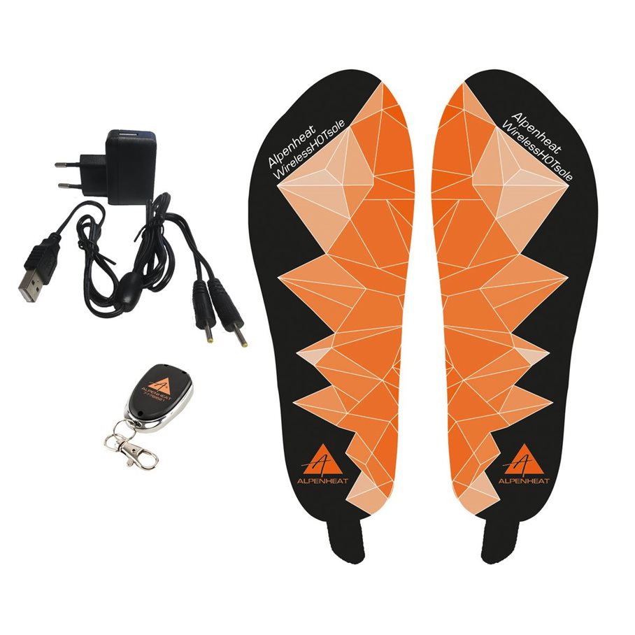 Värmesulor Trådlösa Hotsole Med Li-Polymer Batteri SVART/ORANGE / L/XL