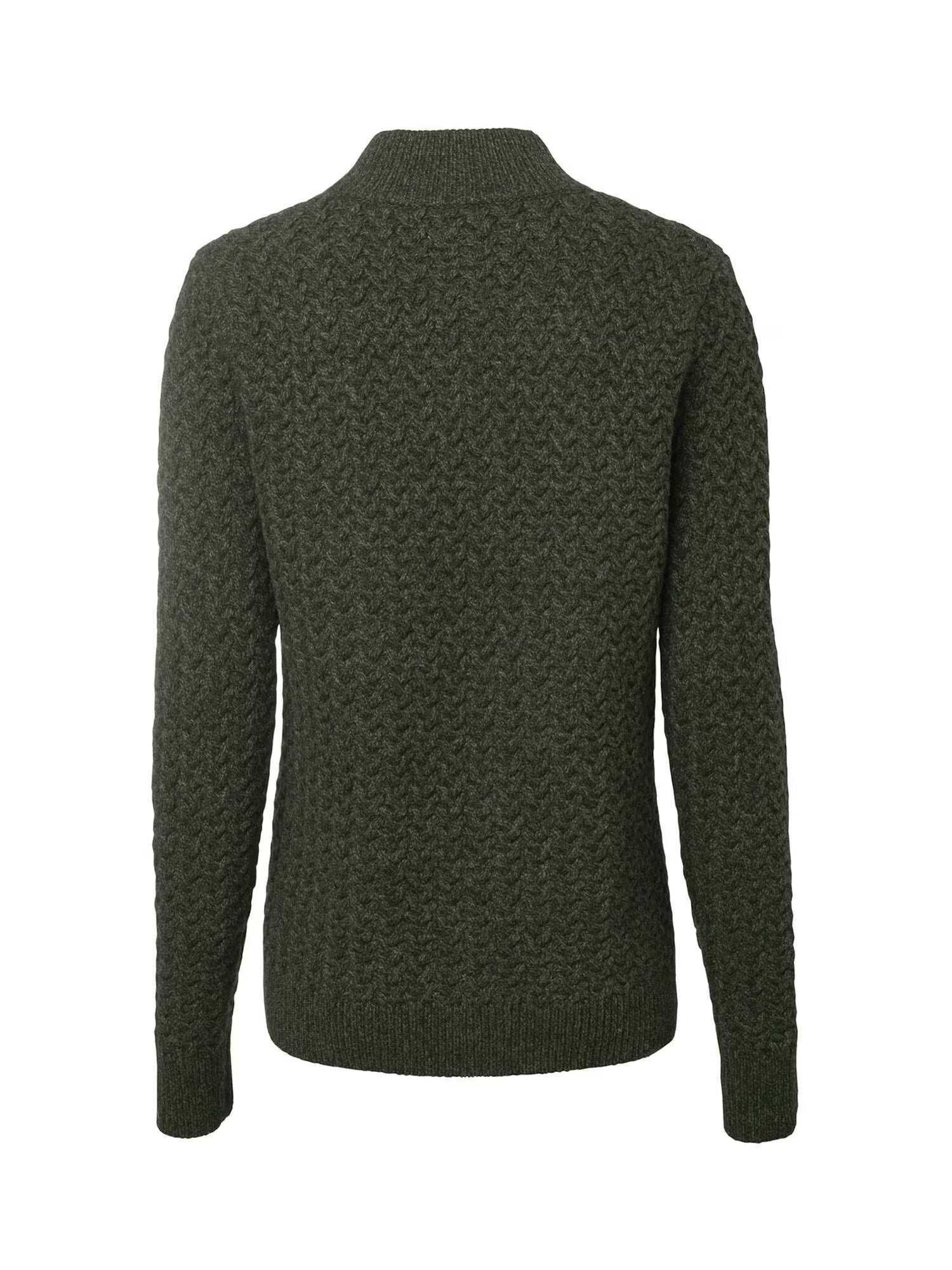 Minley Mockneck Wool Pullover Women MÖRKGRÖN / 42W