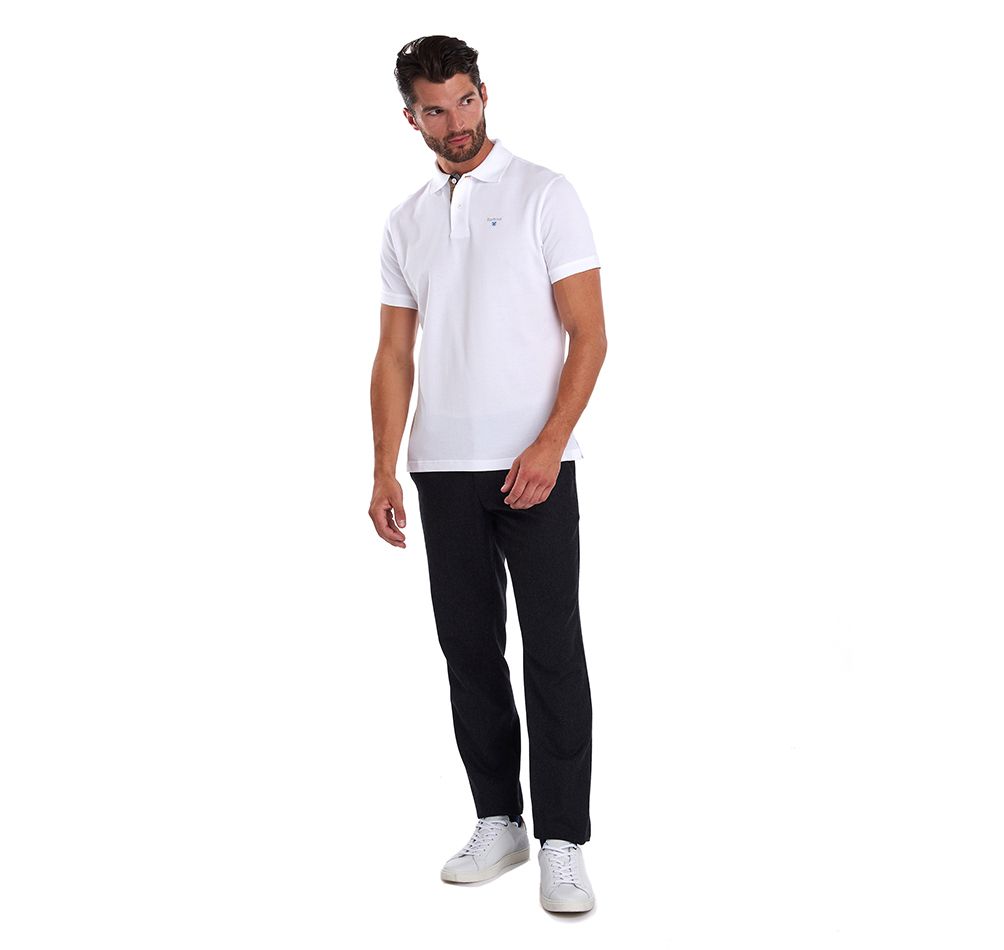 Tartan Pique Polo Men WHITE/DRESS / L