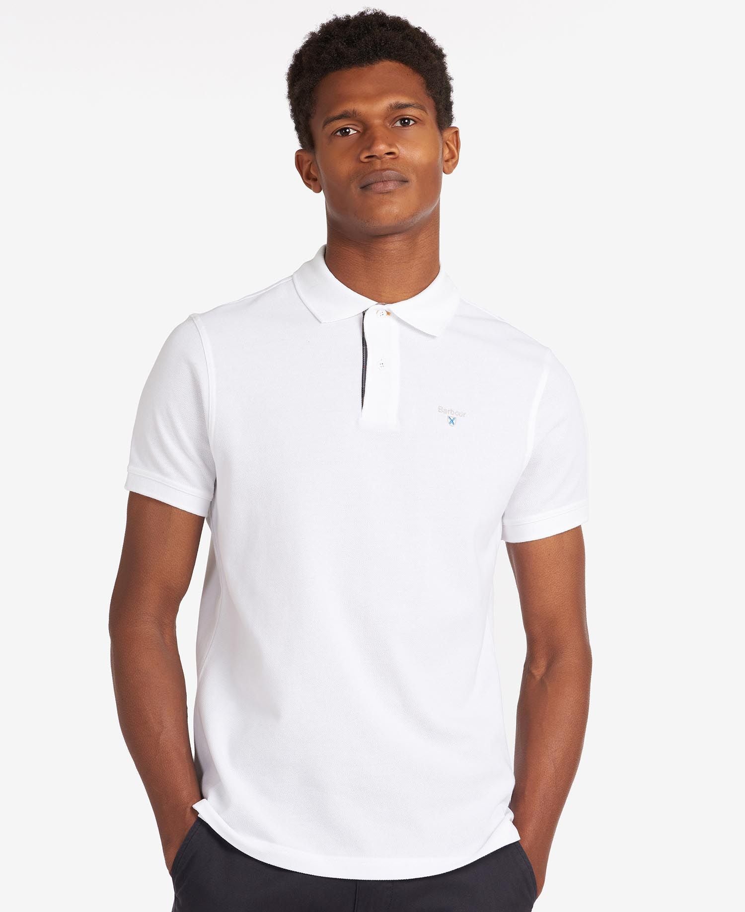 Tartan Pique Polo Men WHITE/DRESS / L