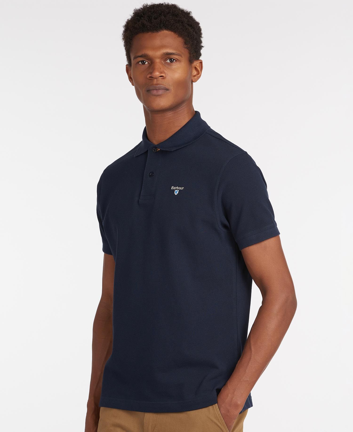 Tartan Pique Polo Men NEW NAVY / XXL