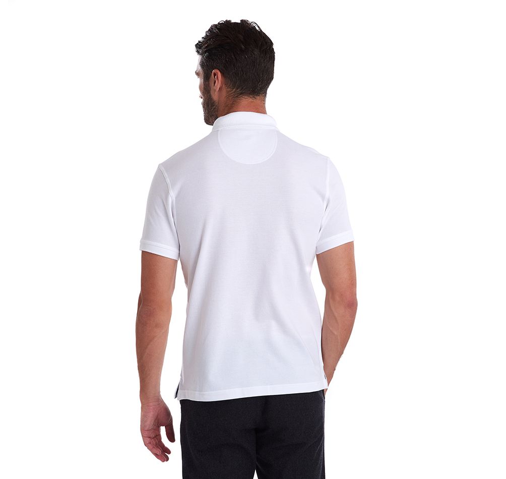 Tartan Pique Polo Men WHITE/DRESS / XXL