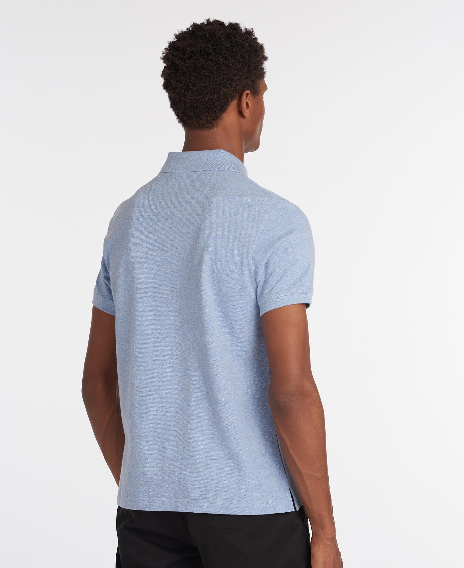 Tartan Pique Polo Men SKY MARL / XXXL