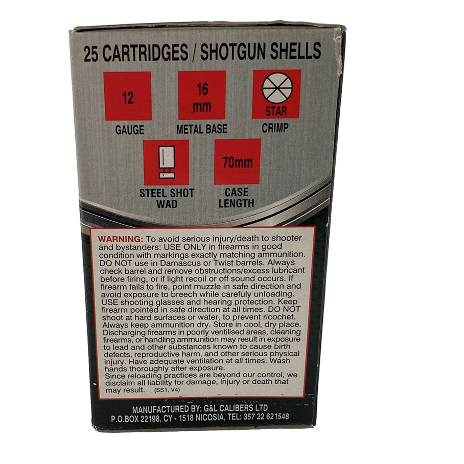 12 Gauge Compak Steel 24 g 12 / 25 ST / NO7,5 2,5MM