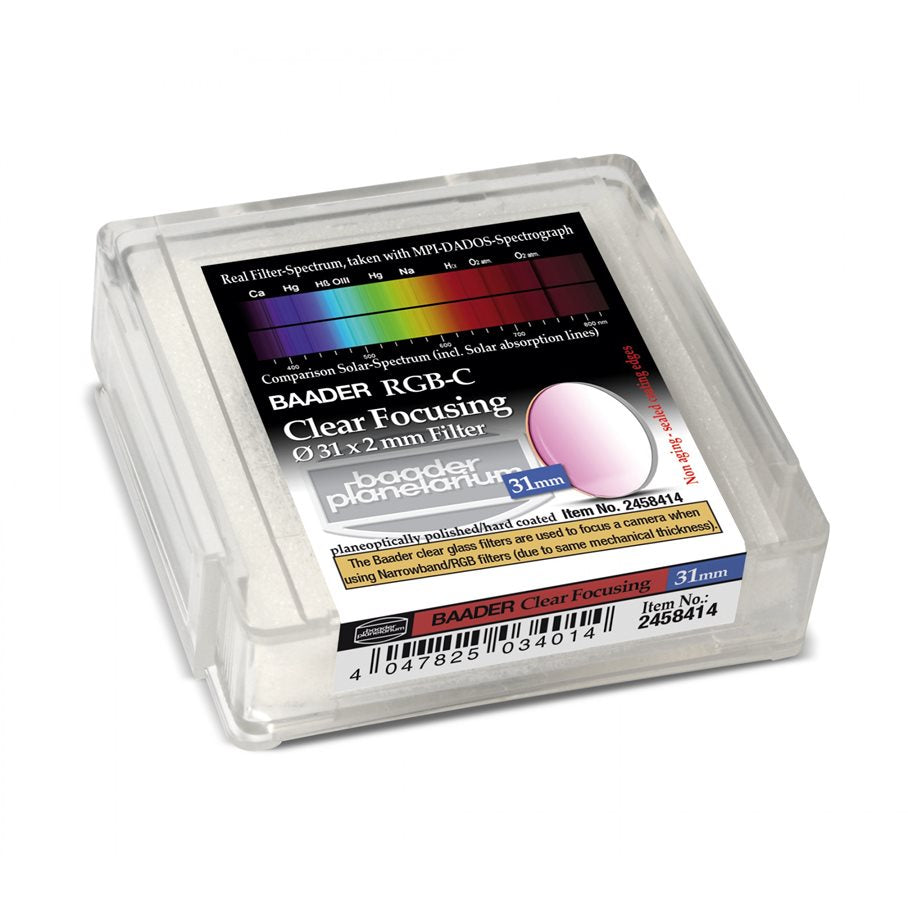 CCD klarglasfilter - IR pass KLARGLAS / 31 MM