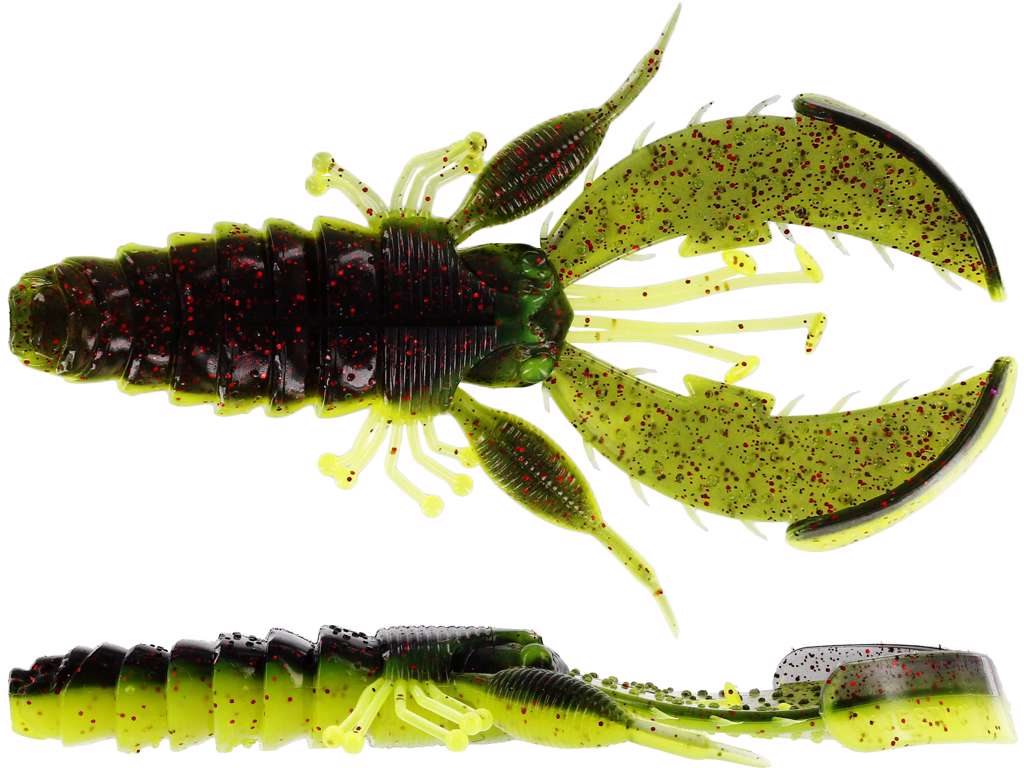 CreCraw Creaturebait 5 st BLACK/CHARTREUSE / 65 MM