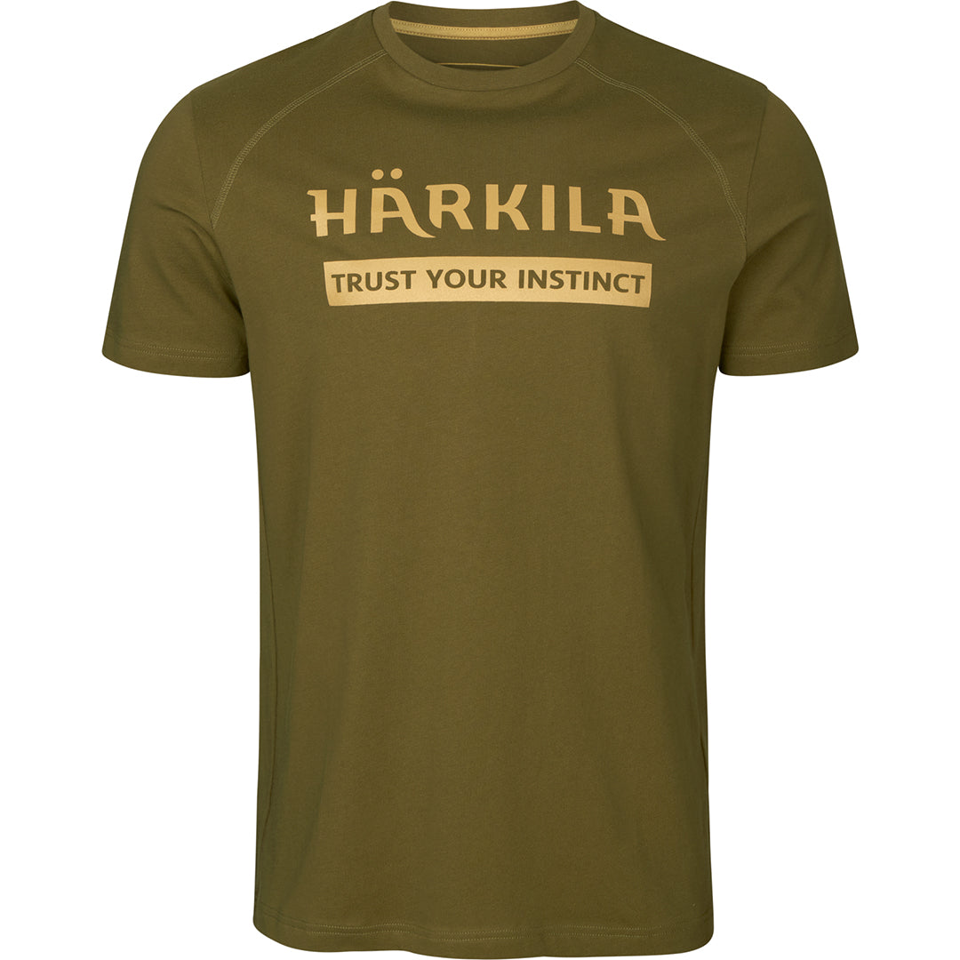 Logo t-shirt 2-pack ANTIQUE SAND/DARK OLIVE / XL