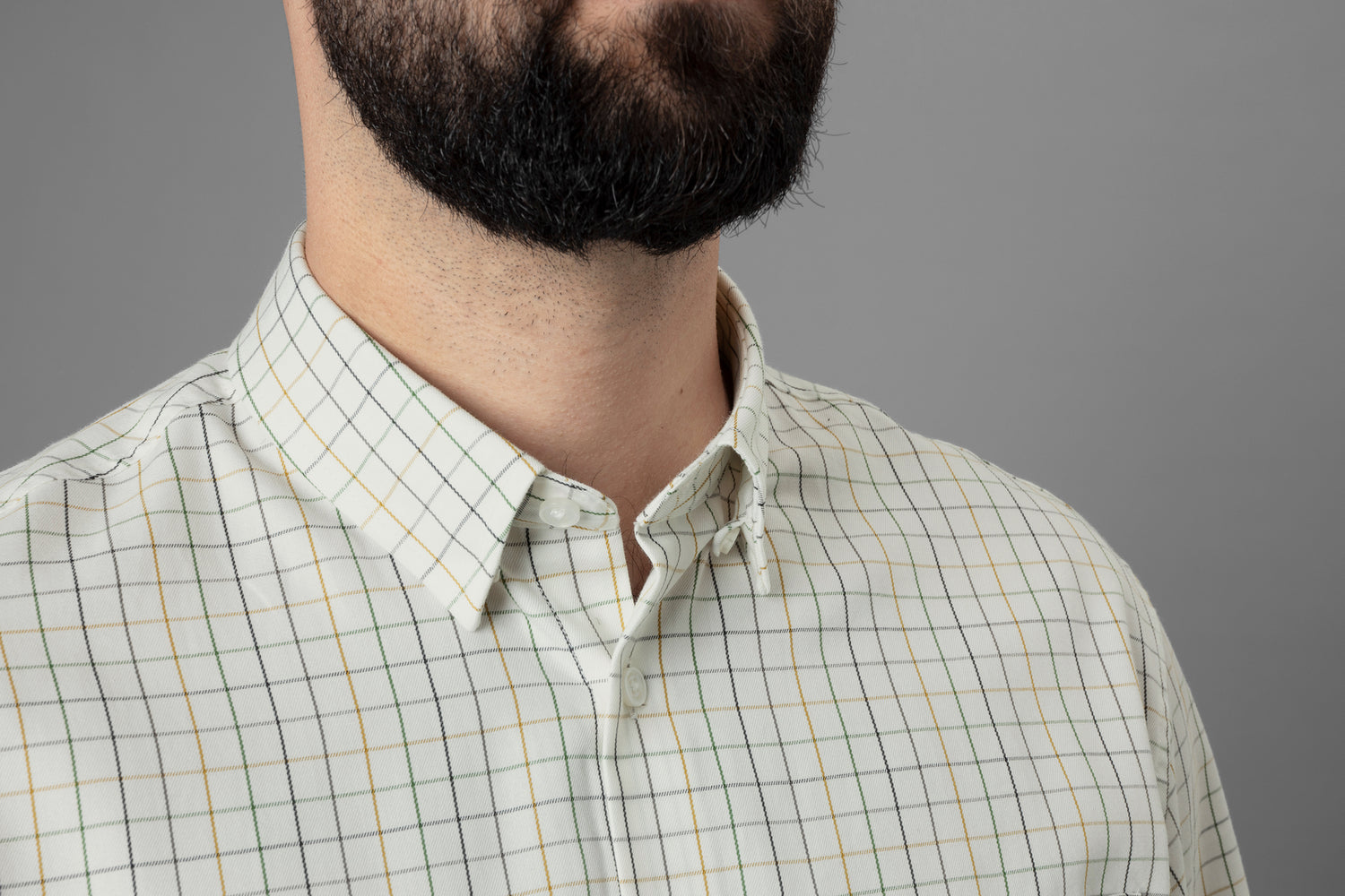 Allerston L/S skjorta EMERALD GREEN/WHITE / XL