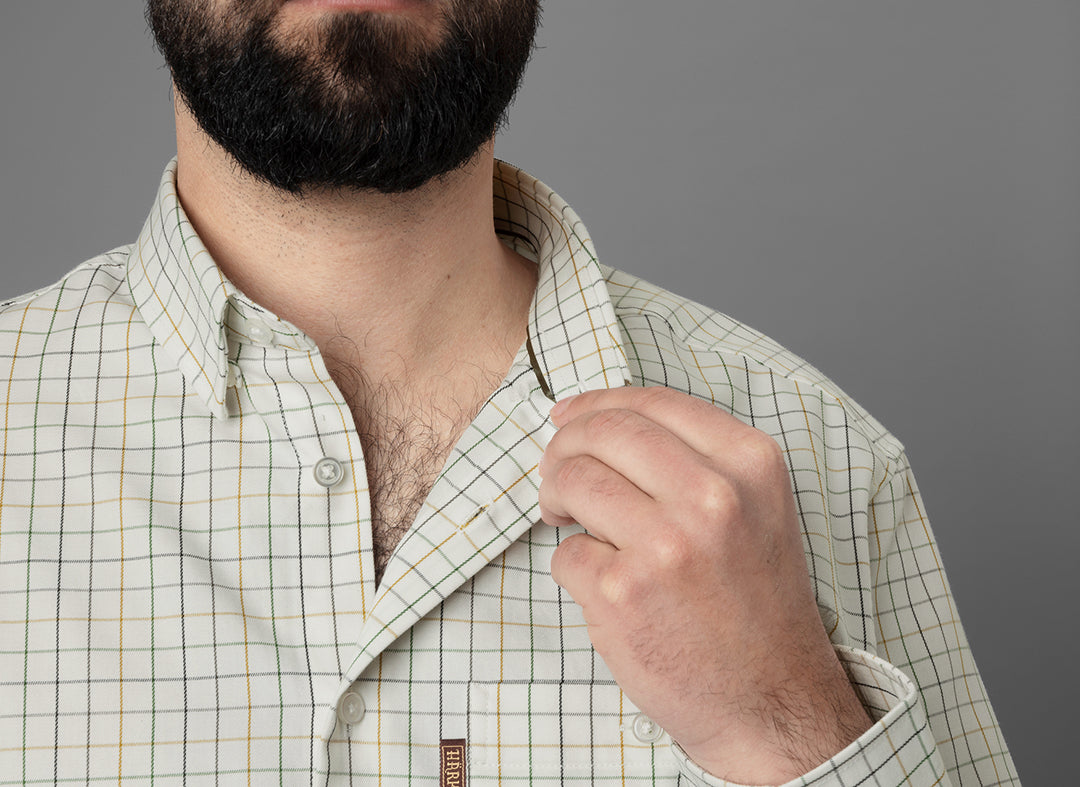 Allerston L/S skjorta EMERALD GREEN/WHITE / XXL