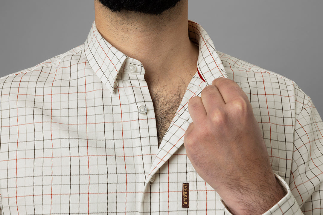 Allerston L/S skjorta BLOODSTONE RED/WHITE / 3XL