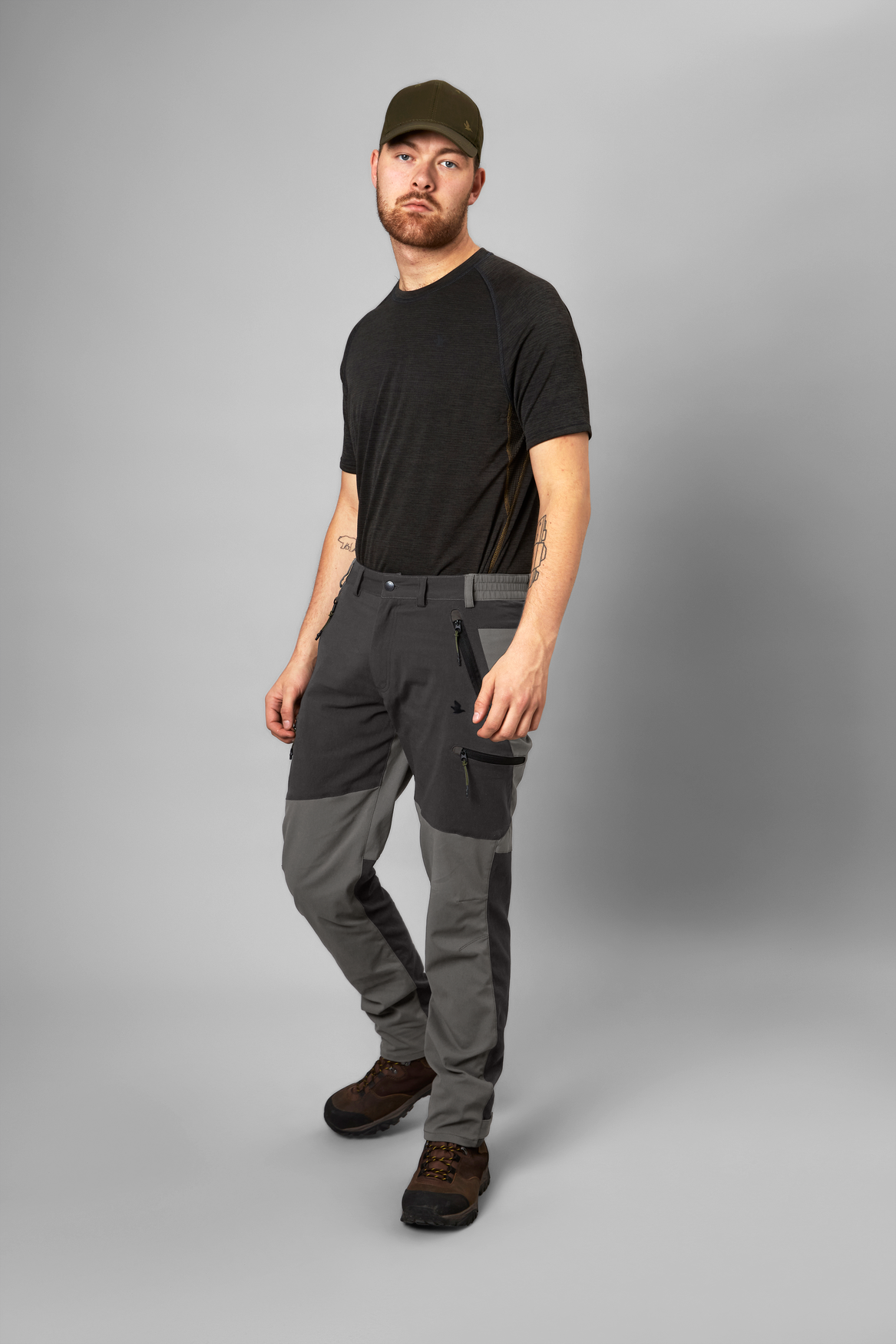 Outdoor Stretch Byxor BLACK/GREY / 56