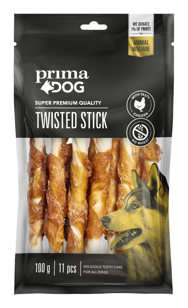 Tuggpinne- Kyckling, Lax, Anka eller Viltkött 100gr-400gr SORT KYCKLING & LÄNGD 13 CM & ANTAL 11 ST & MÄNGD