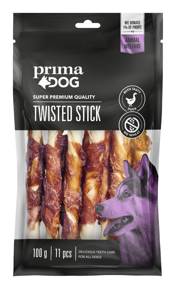 Tuggpinne- Kyckling, Lax, Anka eller Viltkött 100gr-400gr SORT ANKA & LÄNGD 13 CM & ANTAL 11 ST & MÄNGD 100