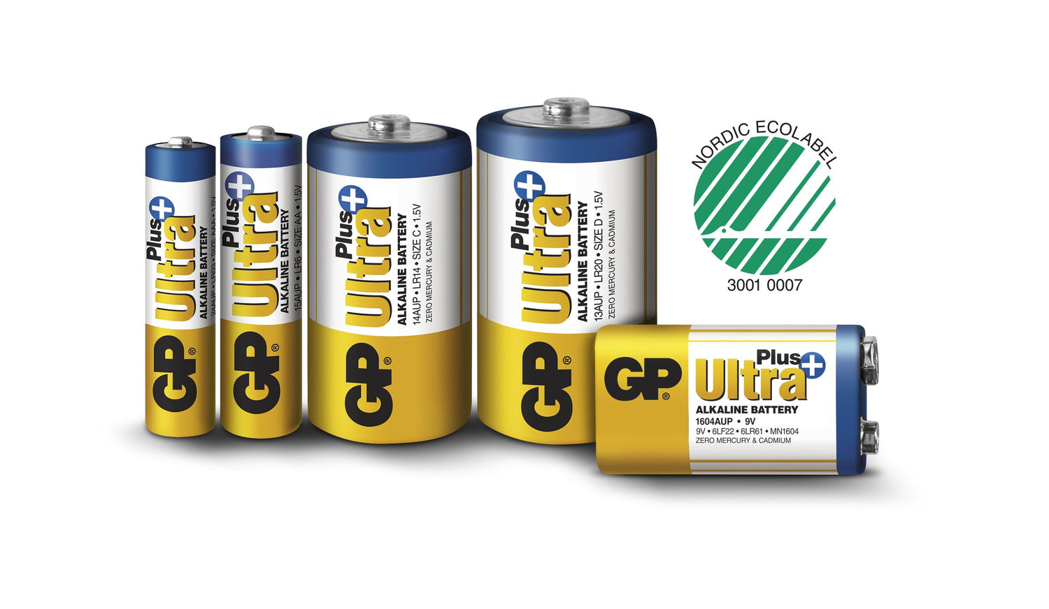 Ultra Plus Alkaline AAA-batteri, 24AUP/LR03, 4-pack GUL/BLÅ / EN STL