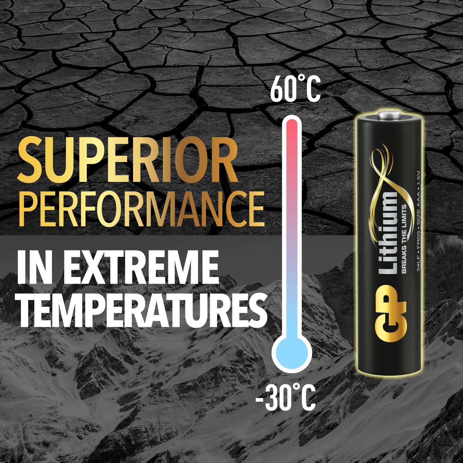AAA-litiumbatteri 1.5V, 24LF-2U4, 4-pack SVART / EN STL