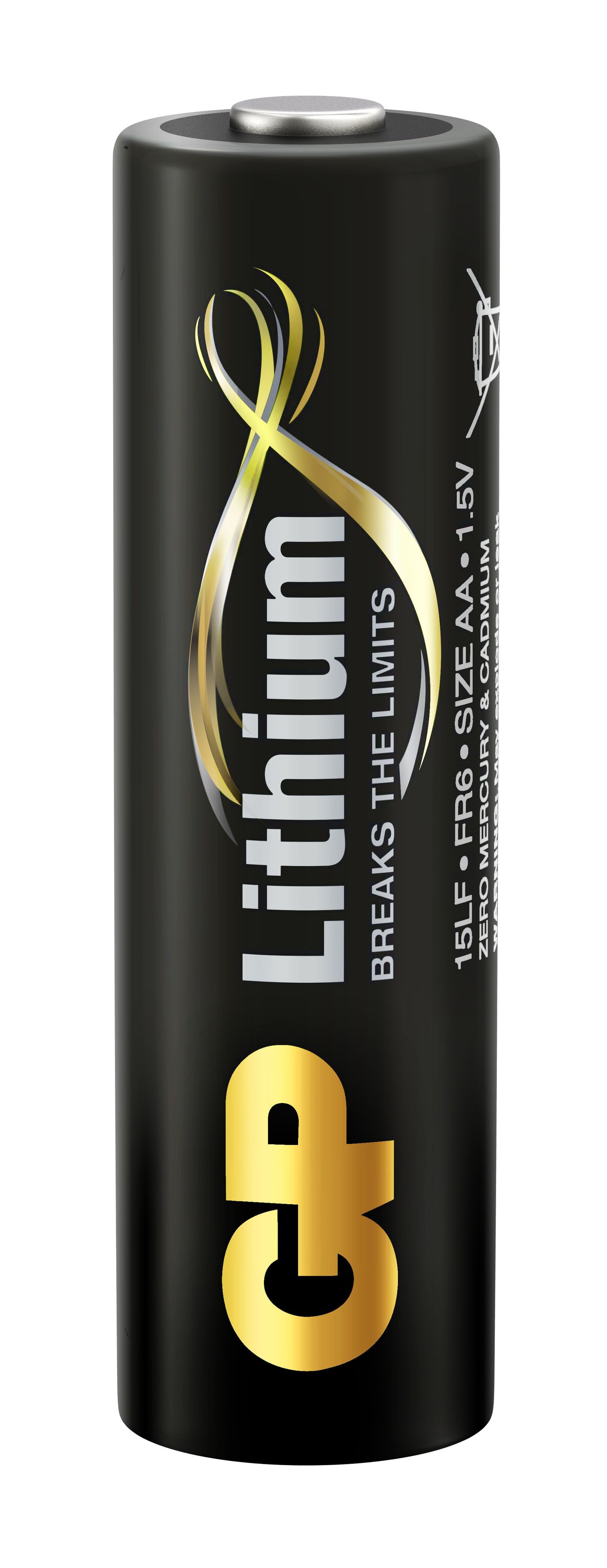 AA-litiumbatteri 1.5V, 15LF-2U4, 4-pack SVART / EN STL