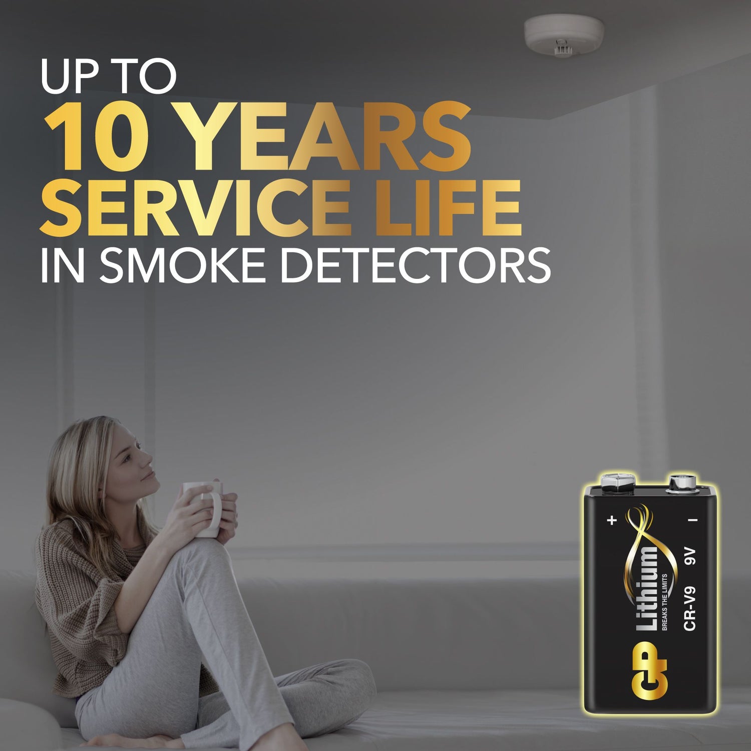 9V lithiumbatteri CRV9SD-2U1, 1-pack SVART / EN STL