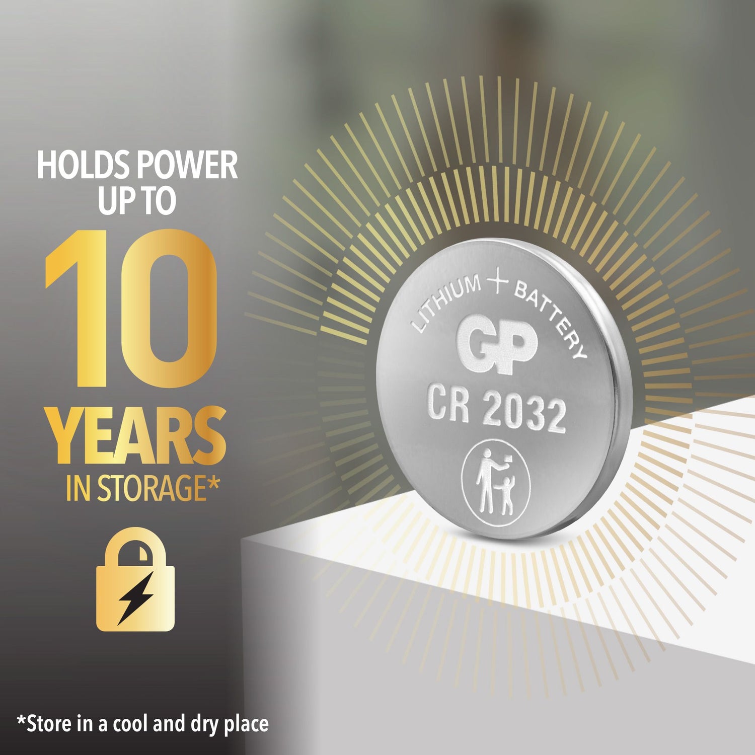 Knappcell Lithium, CR2032 SILVER / 4 ST