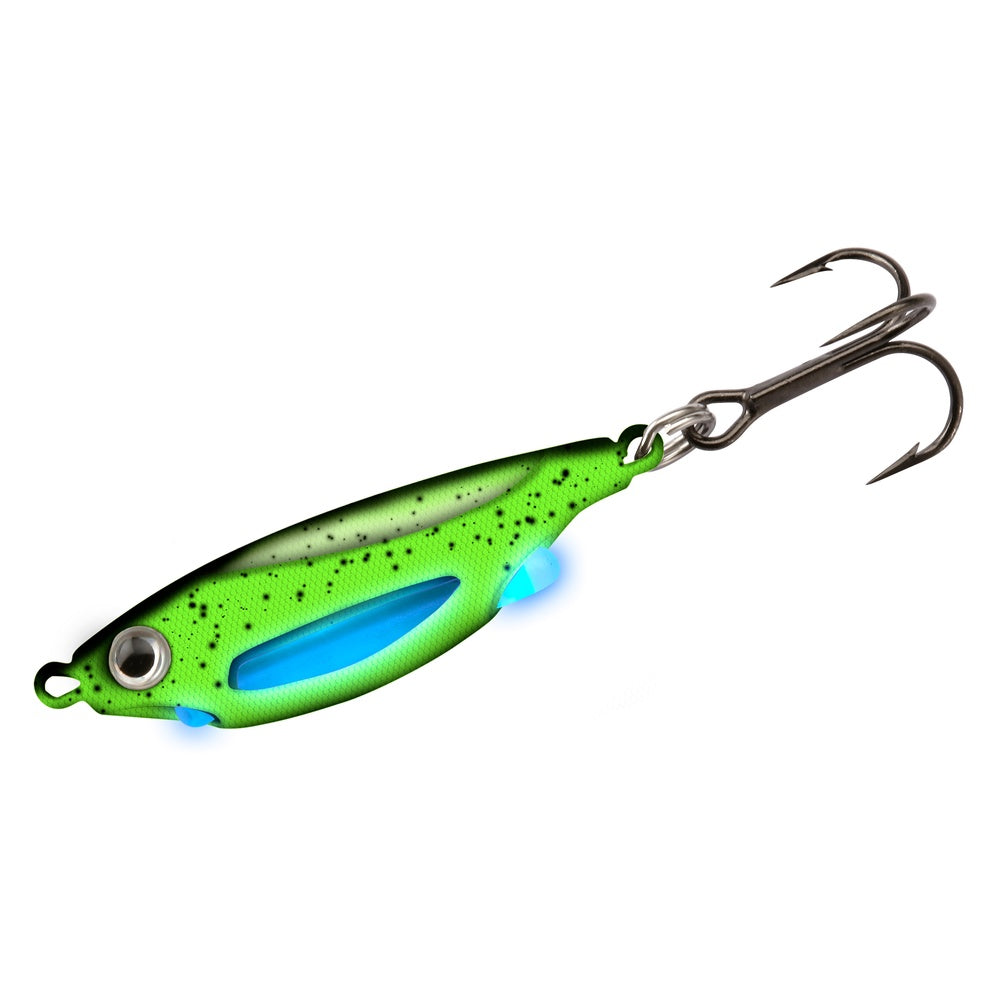 Flash Bang Jigging Rattle Spoon 11g RADIOACTIVE PICKLE / 11 G