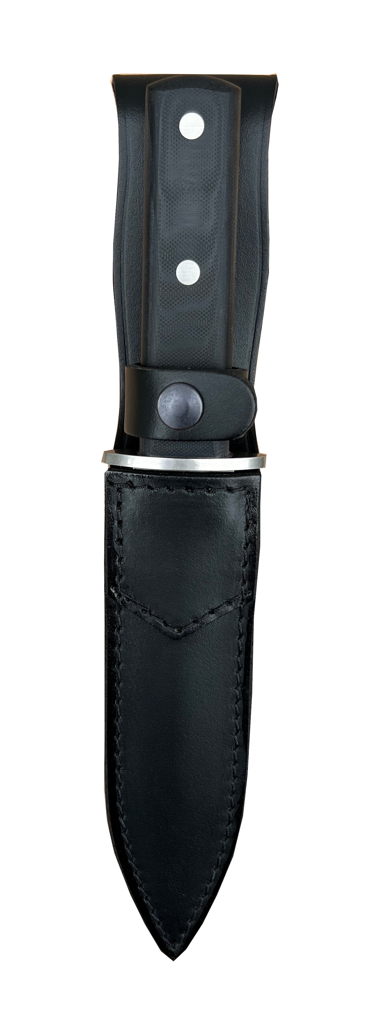 Avfångningskniv - Stickniv V2, dubbel eggad 16cm SVART / 16 CM