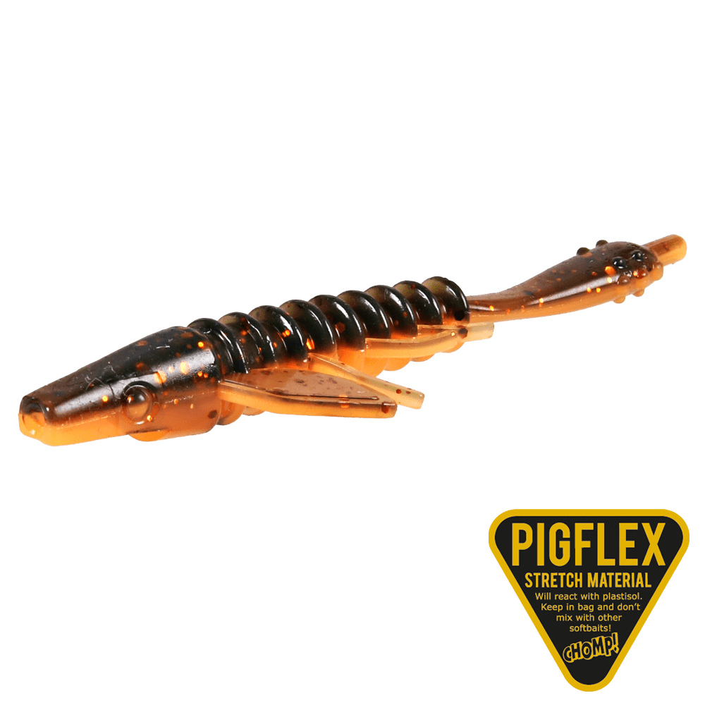 Pigster Gecko 8,5cm 2,5 gram 4 stycken BLACK PUMPKIN / 8,5 CM