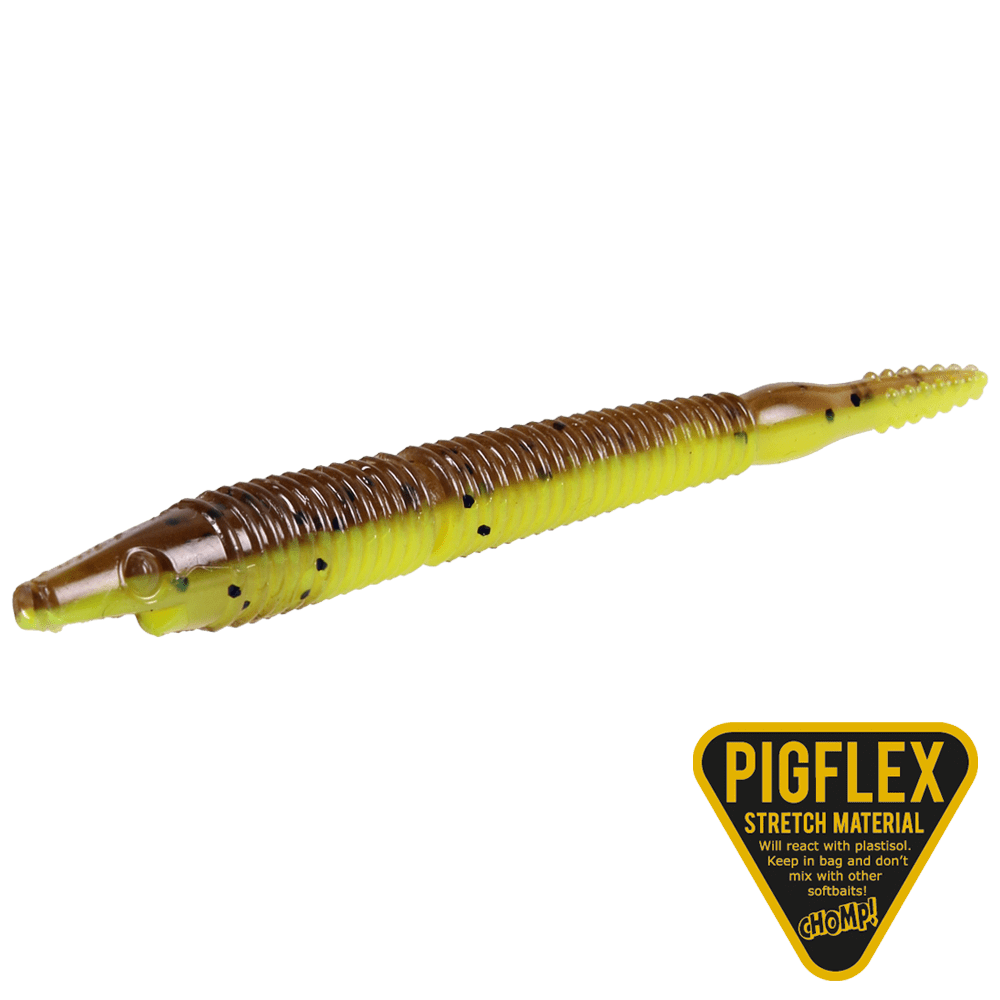 Pigster Crawler 10cm 3,3 gram 4 stycken BROWN CHARTREUSE FLAKE / 10 CM
