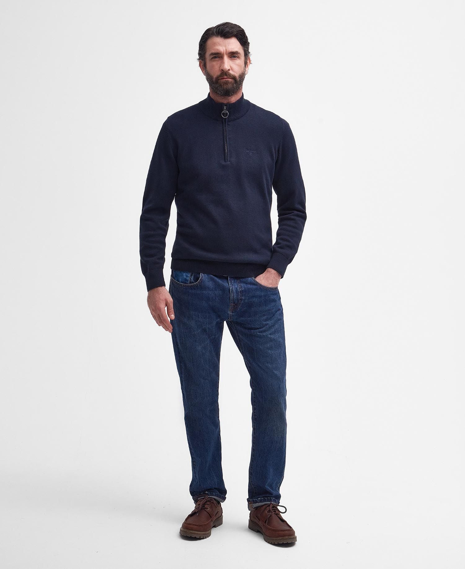 Cotton Half zip Men NAVY / M