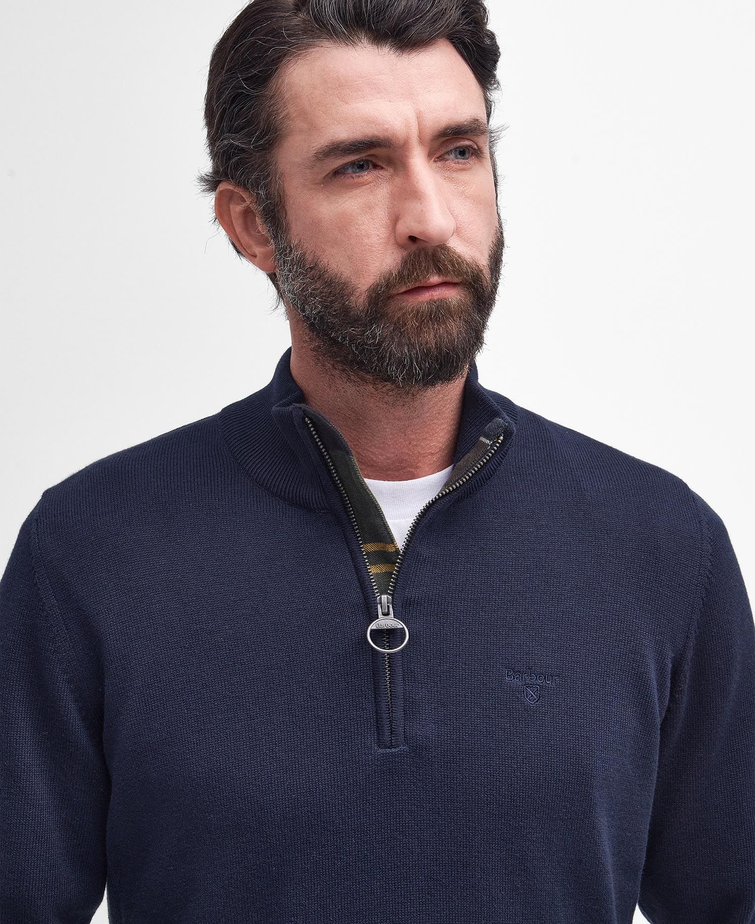 Cotton Half zip Men NAVY / XXL
