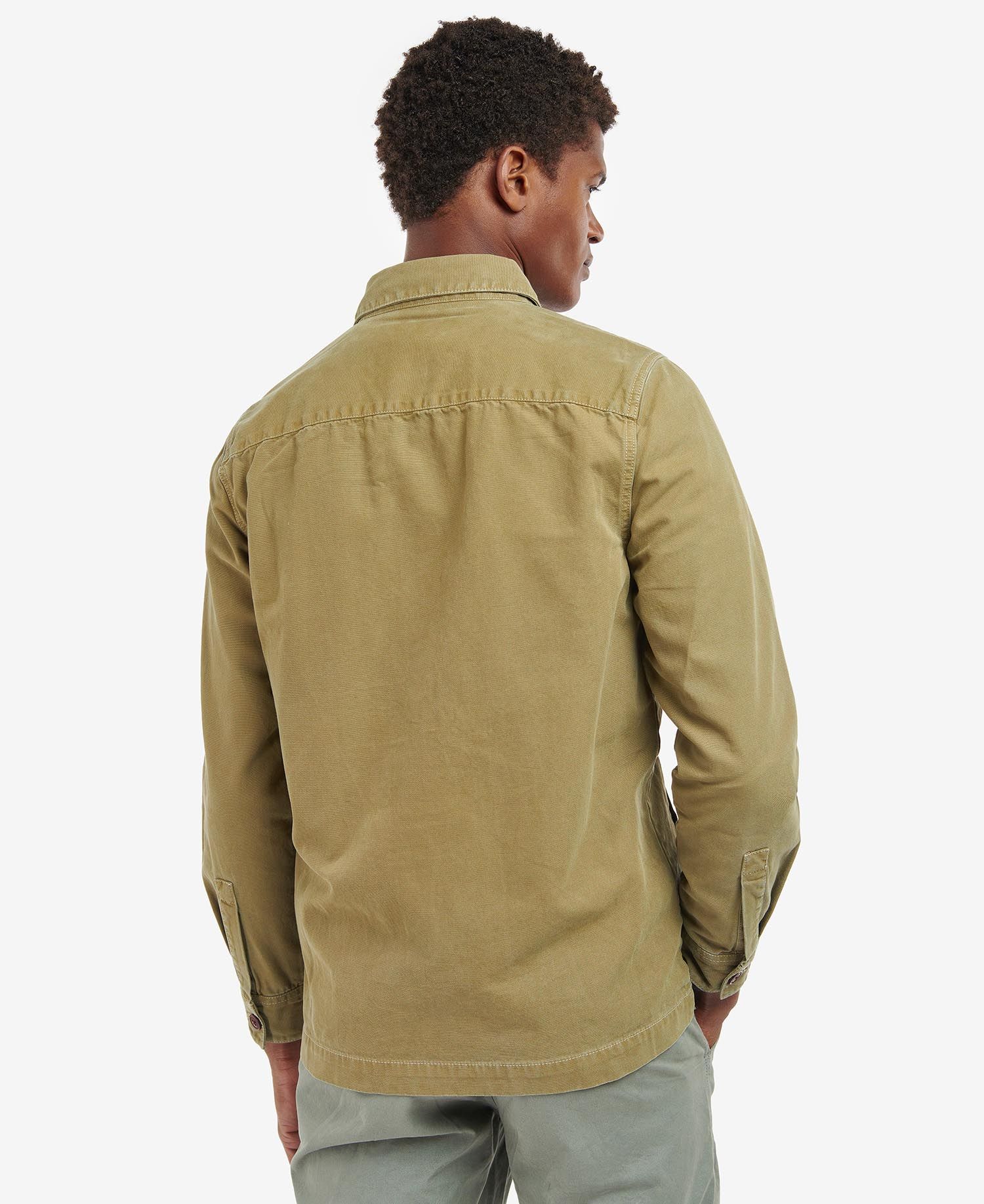Washed Overshirt Men BLEACHED OLIVE / L
