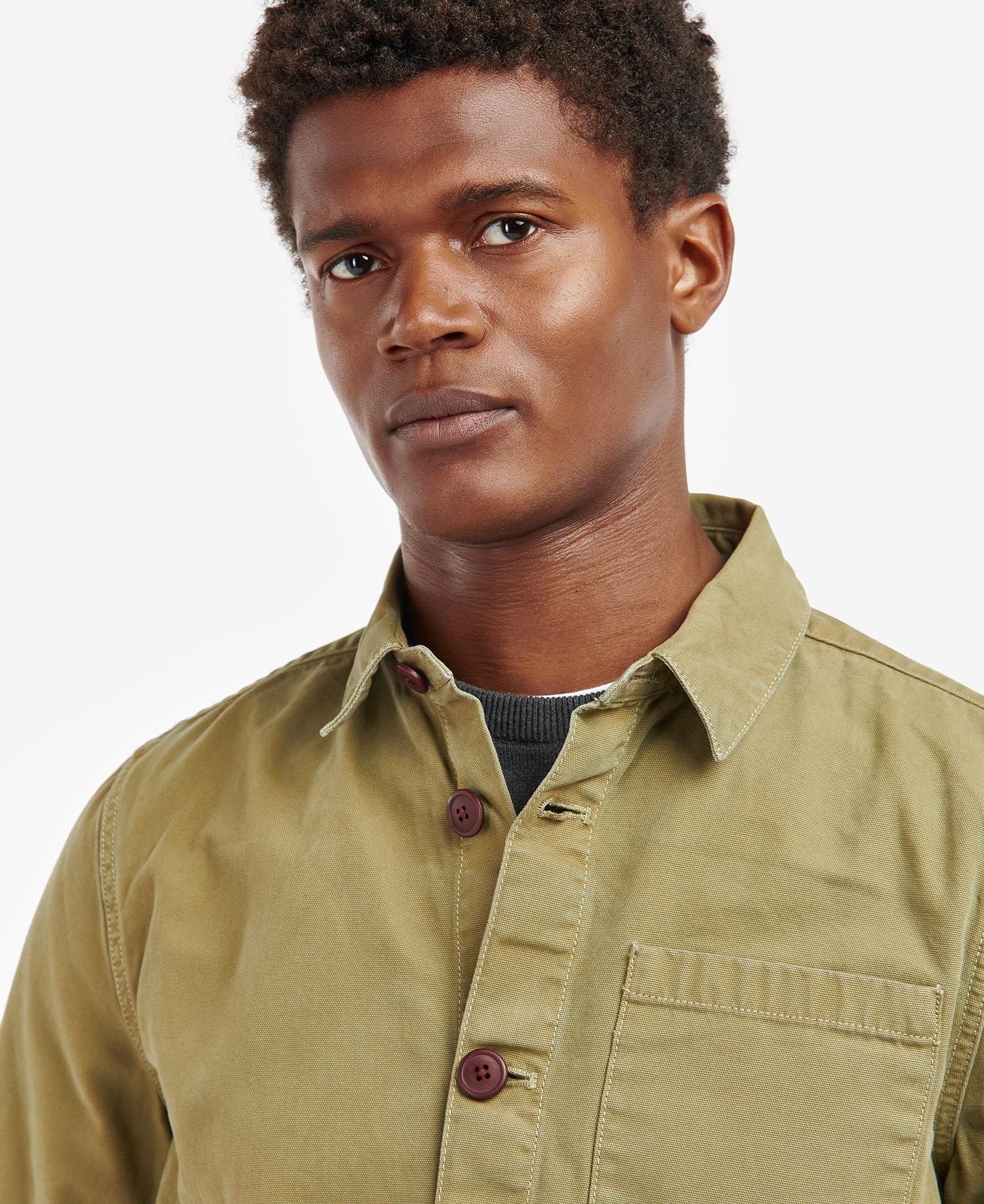 Washed Overshirt Men BLEACHED OLIVE / XXXL