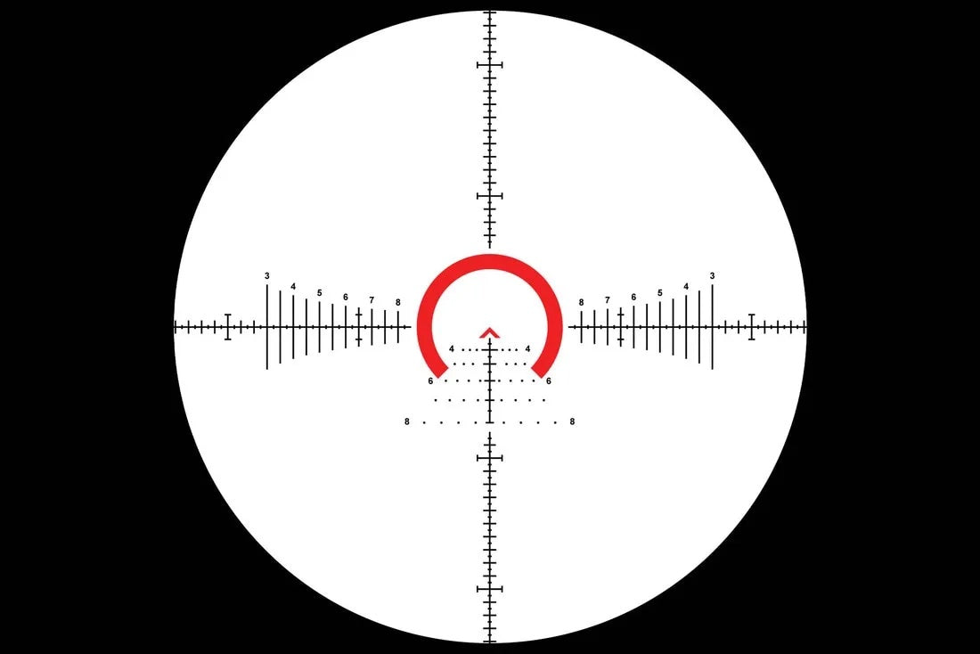Compact PLx-1-8x24 mm FFP Belyst ACSS Scope YARD 5.56 / .308