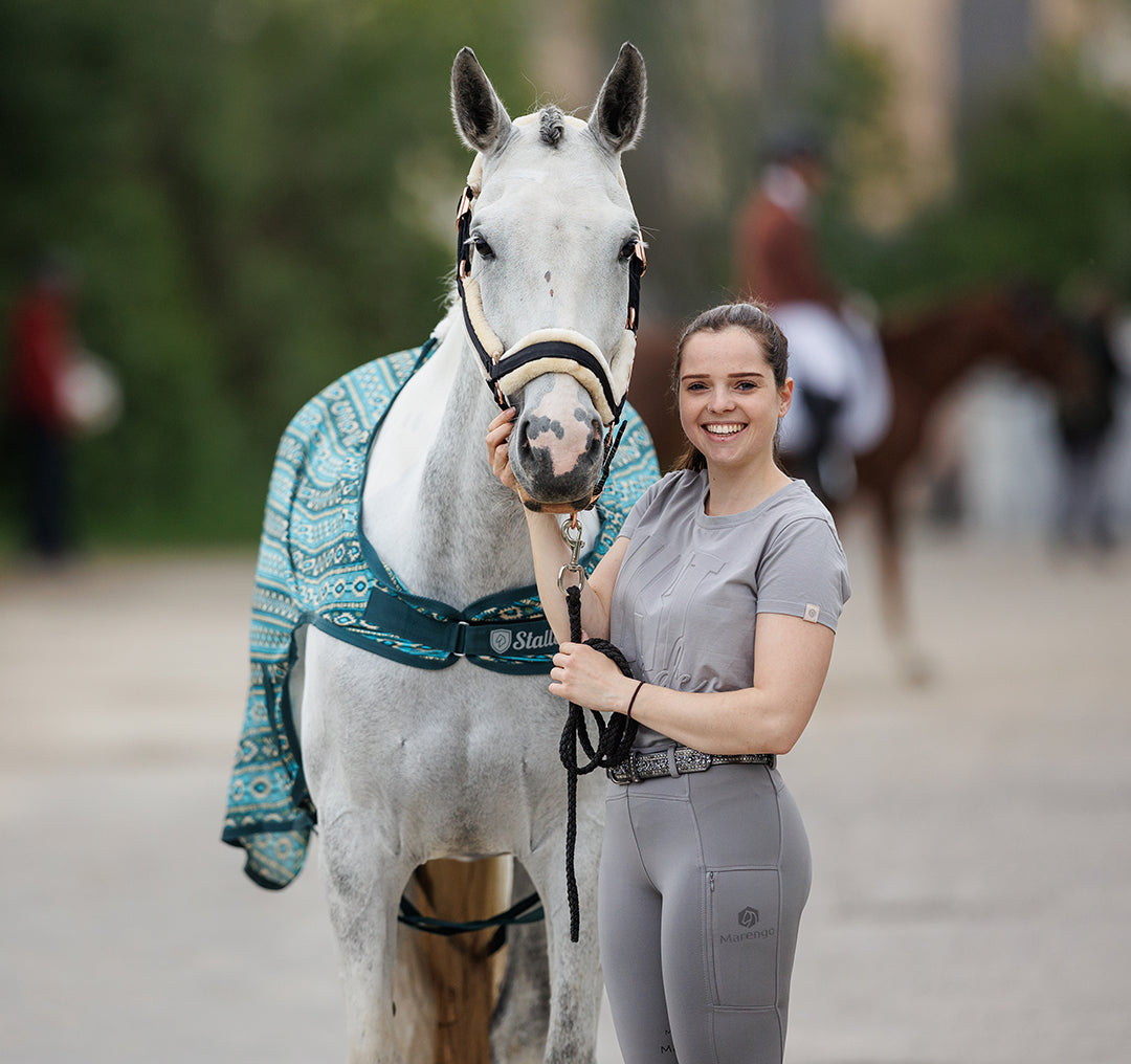 Walker flugtäcke TEAL/BEIGE / 135 CM