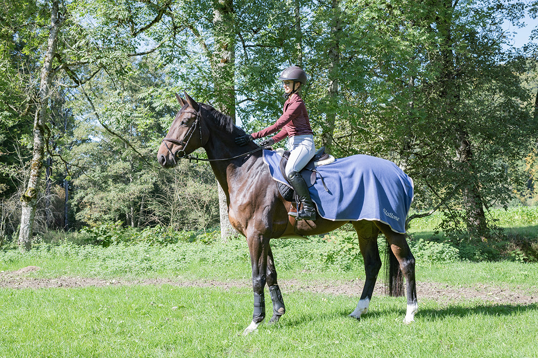 Ländtäcke Fleece NAVY / S
