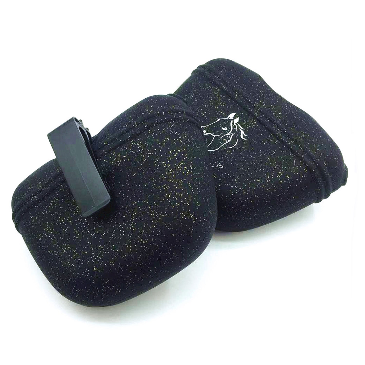 Godispåse i silikon SVART GLITTER / 1 STYCKE