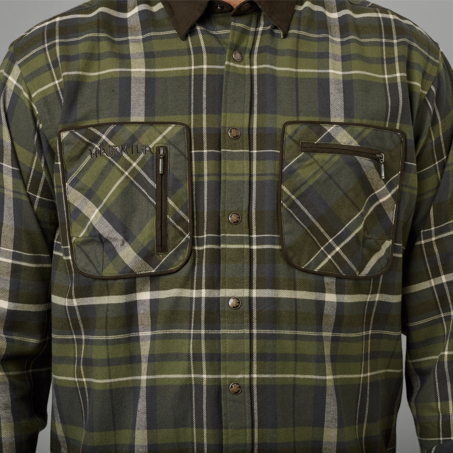 Skjorta Pajala OLIVE CHECK / XL