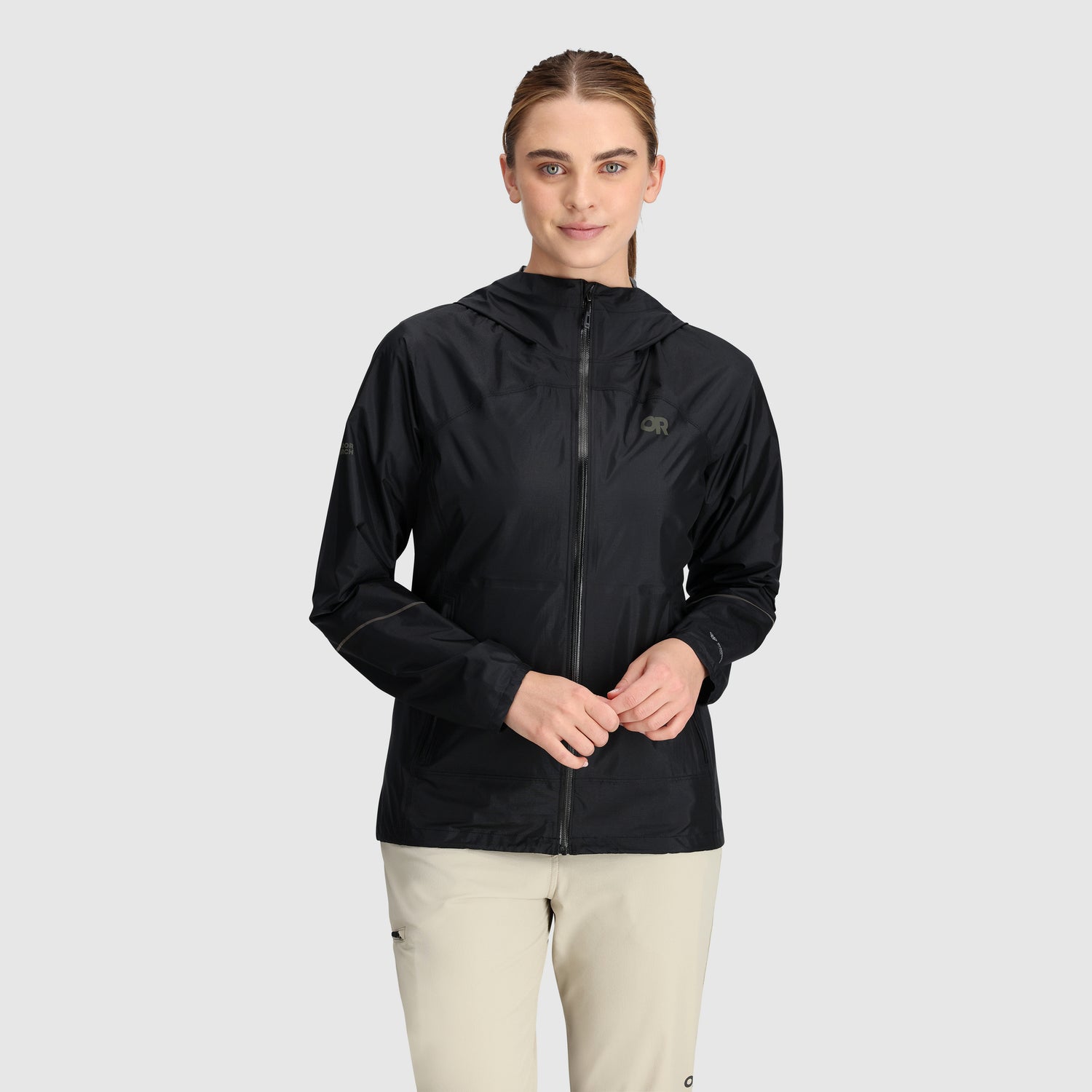 Womens Helium Rain Jacket BLACK / S