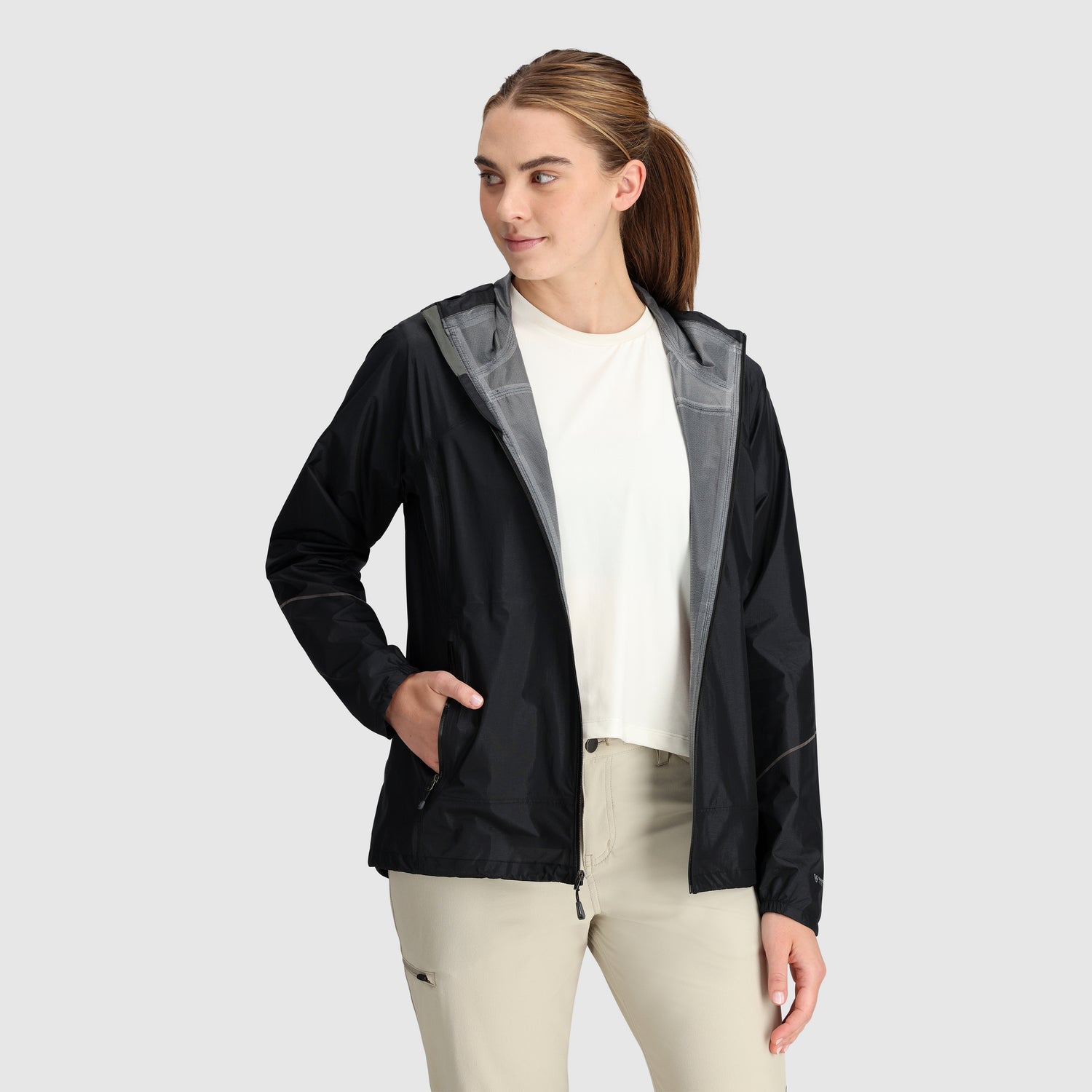 Womens Helium Rain Jacket BLACK / XL
