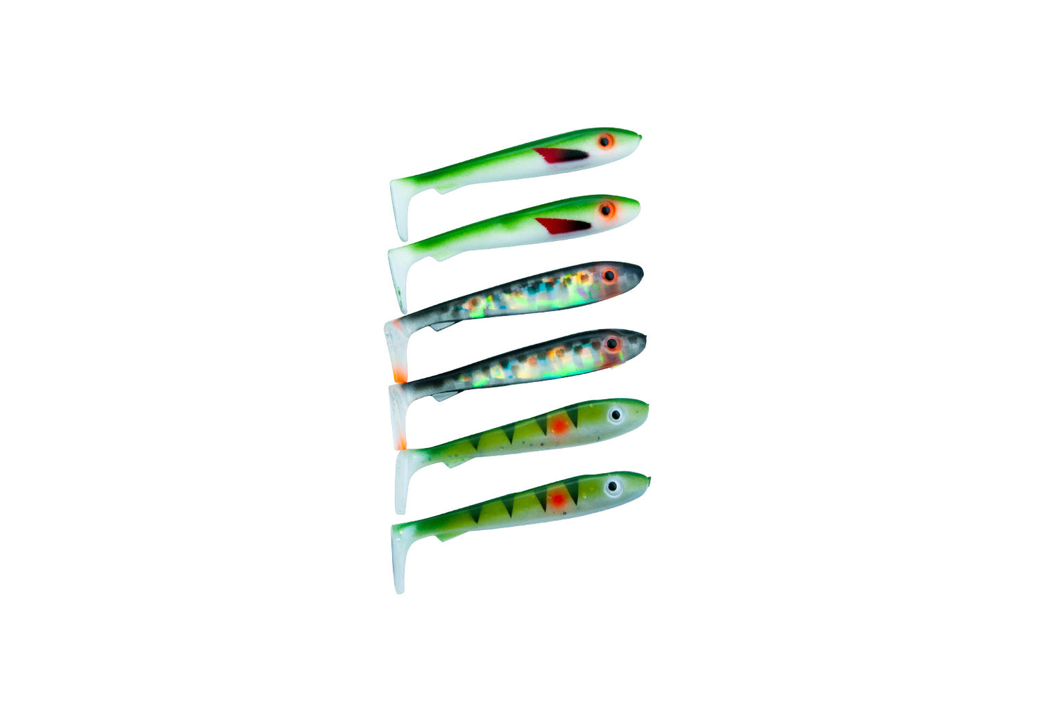 McRubber Bass 6-pack MIX UV / 8CM / 4,8G