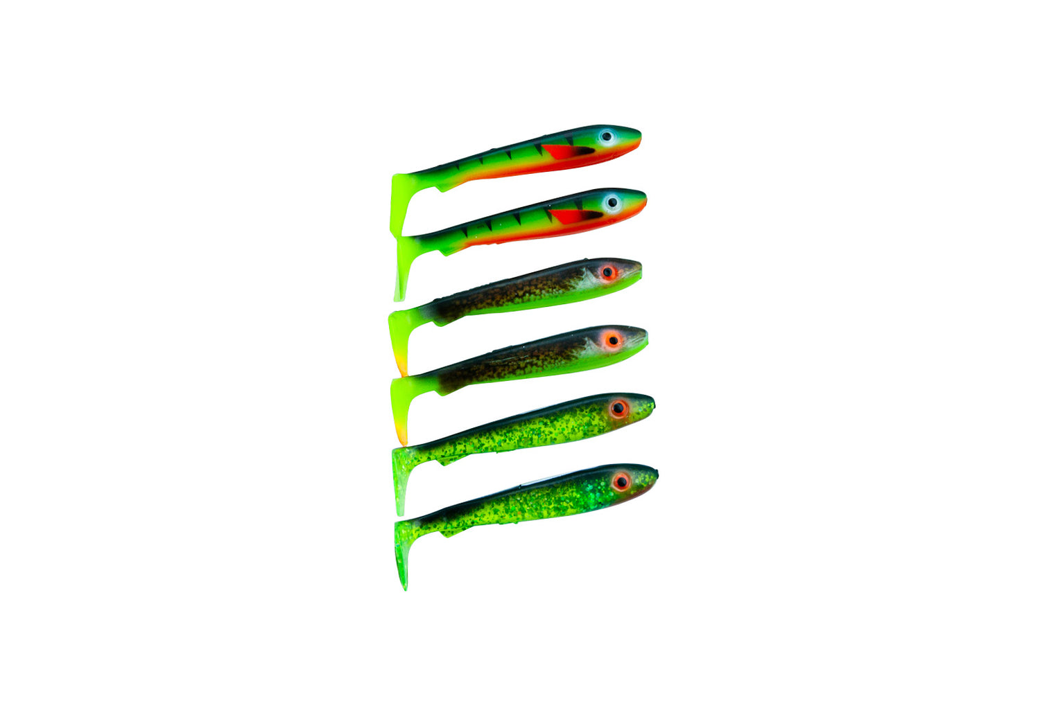 McRubber Bass 6-pack MIX COLOR / 8CM / 4,8G
