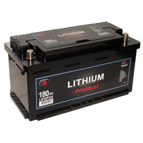 Litium Batteri 12V 180 ah Bluetooth Heat SVART / 355X175X188MM