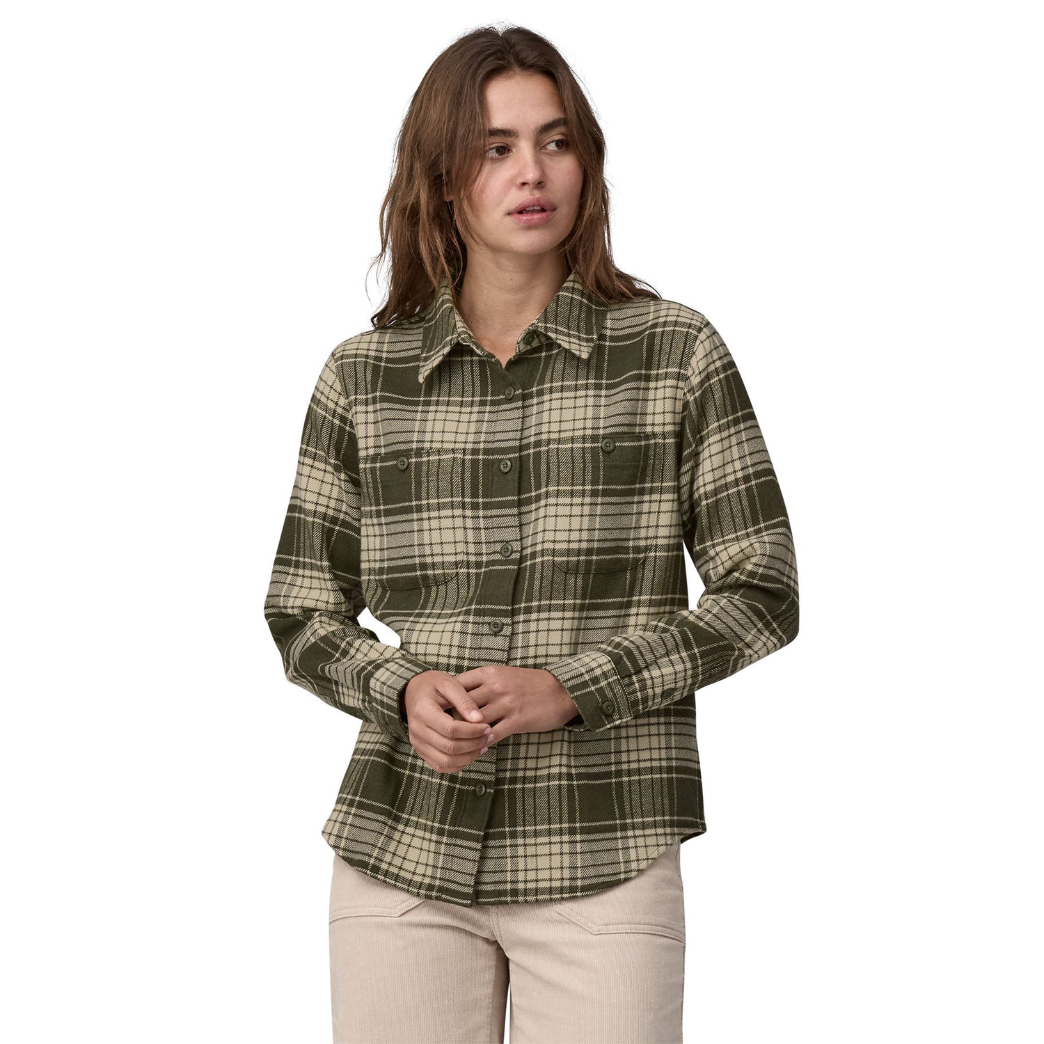 Women's Fjord Flannel Shirt PINE NEEDLE GREEN / S