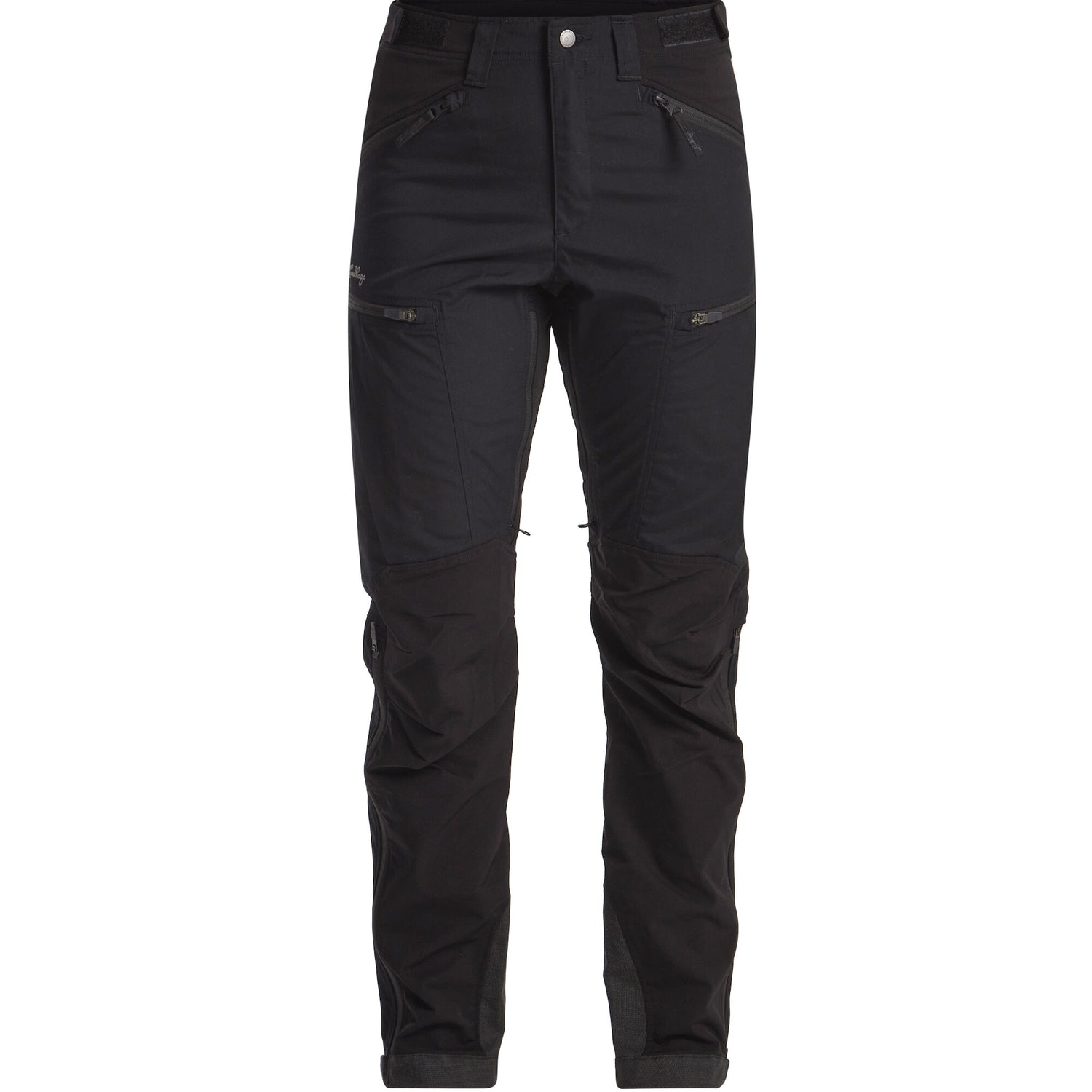 Makke Womens High Waist Curved Pant BLACK / 40