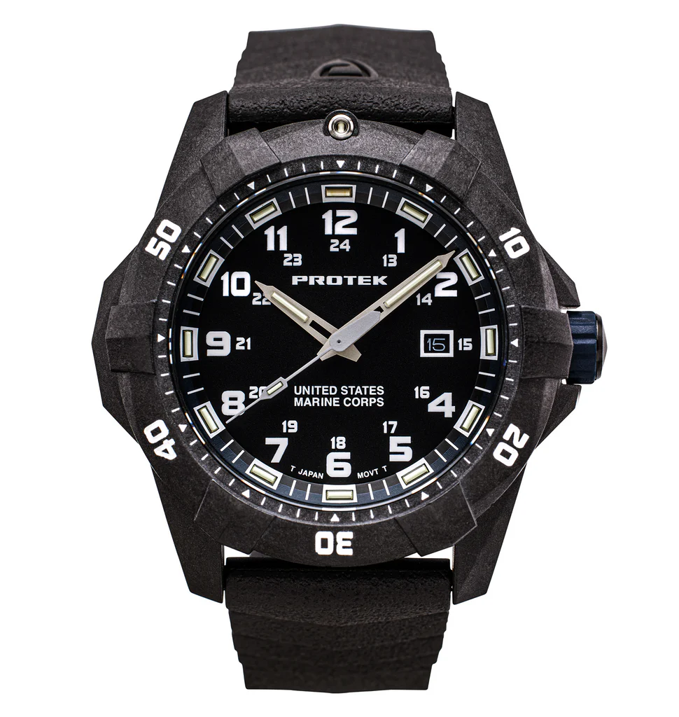 Carbon Composite Dive Series 1010 USMC SVART BLÅ MED SVART ARMBAND / 1 ST / EN STL